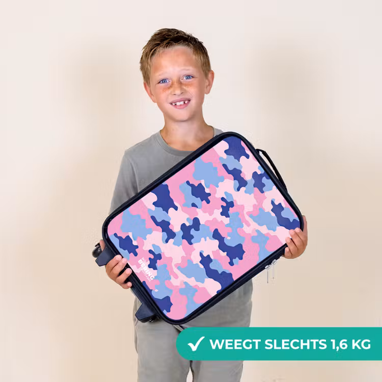 Kinderkoffer - Camouflage - Roze - Blauw — 2