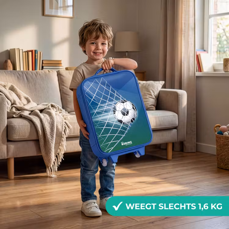 Kinderkoffer - Blauw - Bal in het goal — 2