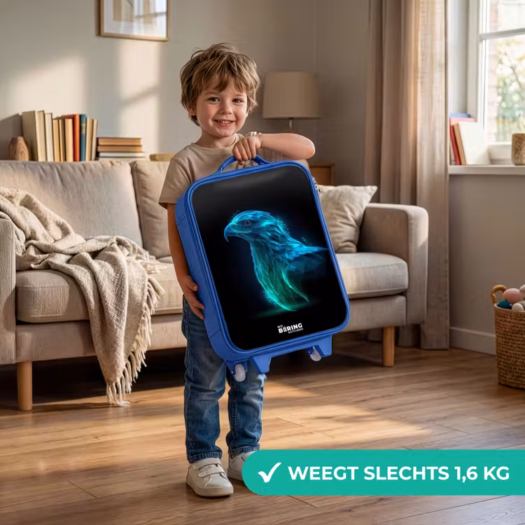 Kinderkoffer - Blauw - Digitale adelaar in profiel — 2