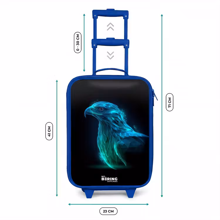 Kinderkoffer - Blauw - Digitale adelaar in profiel — 6
