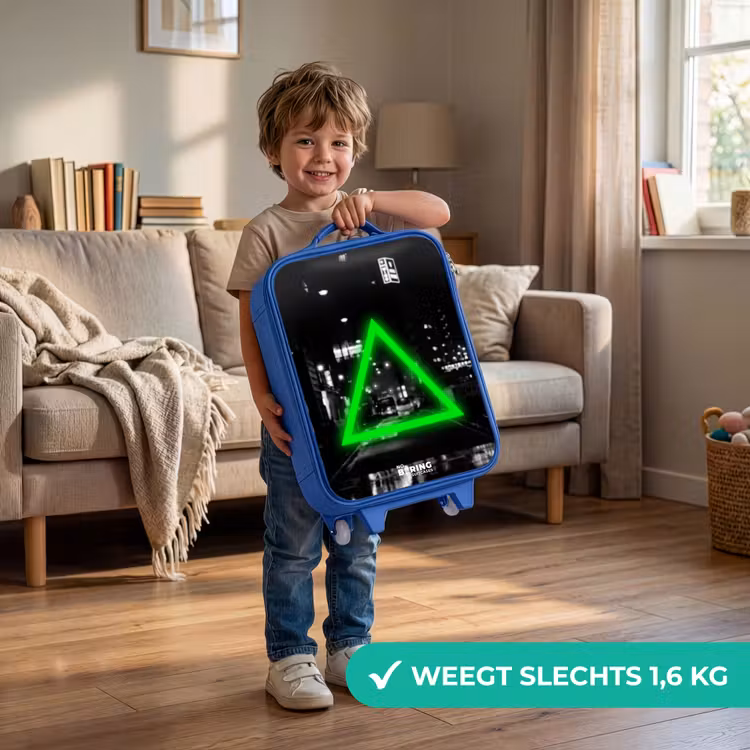 Kinderkoffer - Blauw - Felgroene driehoek — 2
