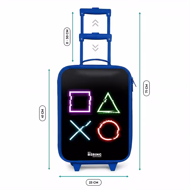 Kinderkoffer - Blauw - Knoppen van een gameconsole — 6