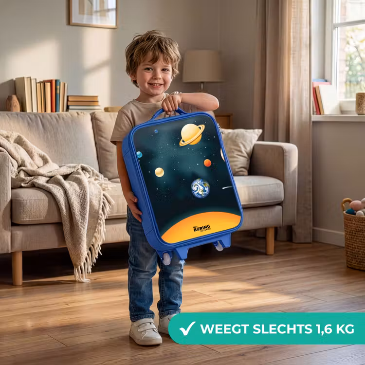 Kinderkoffer - Blauw - Ruimte met planeten — 2