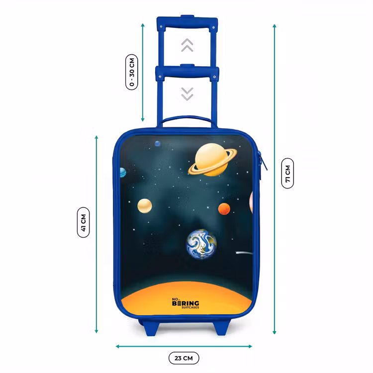 Kinderkoffer - Blauw - Ruimte met planeten — 6