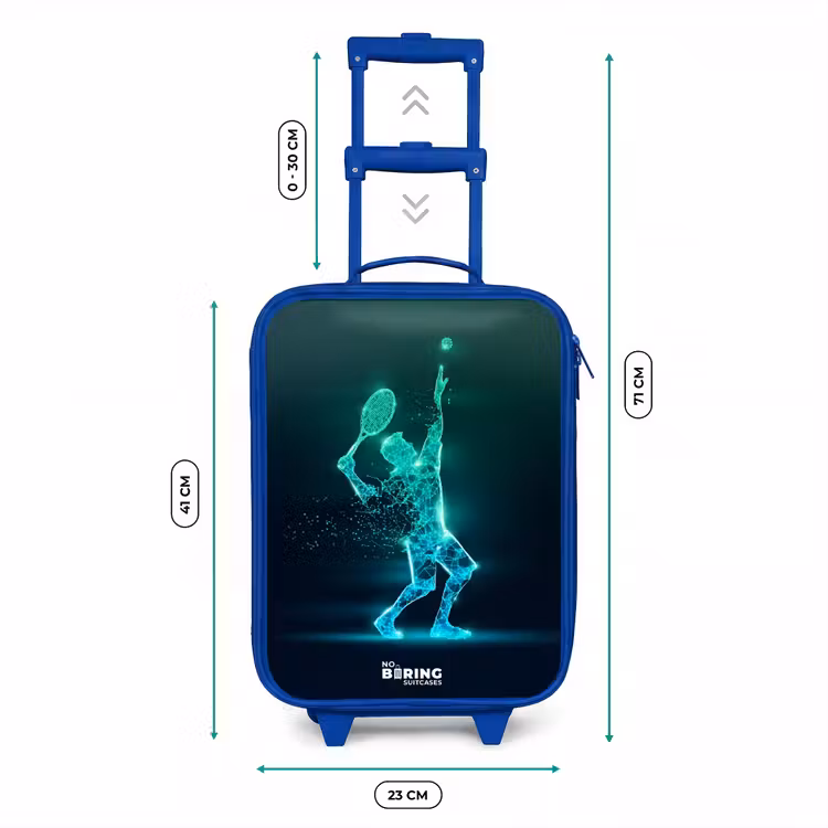 Kinderkoffer - Blauw - Digitale tennisspeler in futuristische stijl — 6