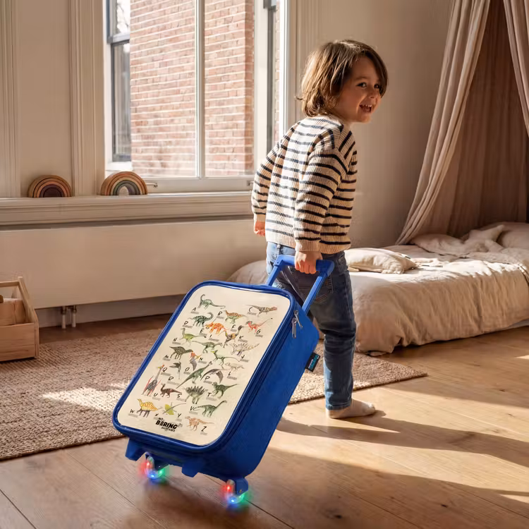Kinderkoffer - Blauw - Dino alfabet — 3