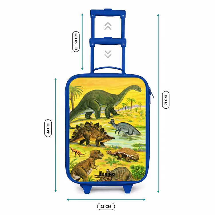Kinderkoffer - Blauw - Dino's bij het water — 6