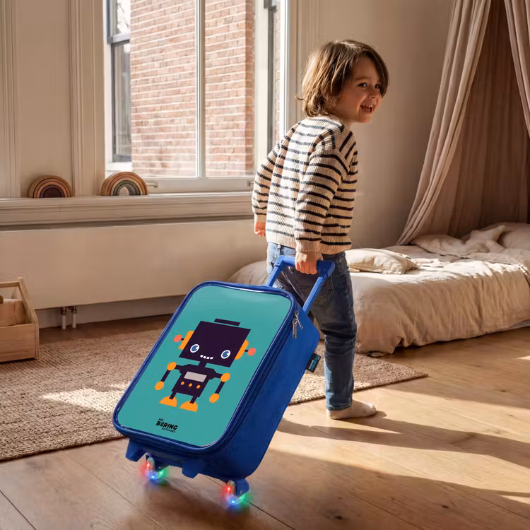 Kinderkoffer - Blauw - Groene robot — 3