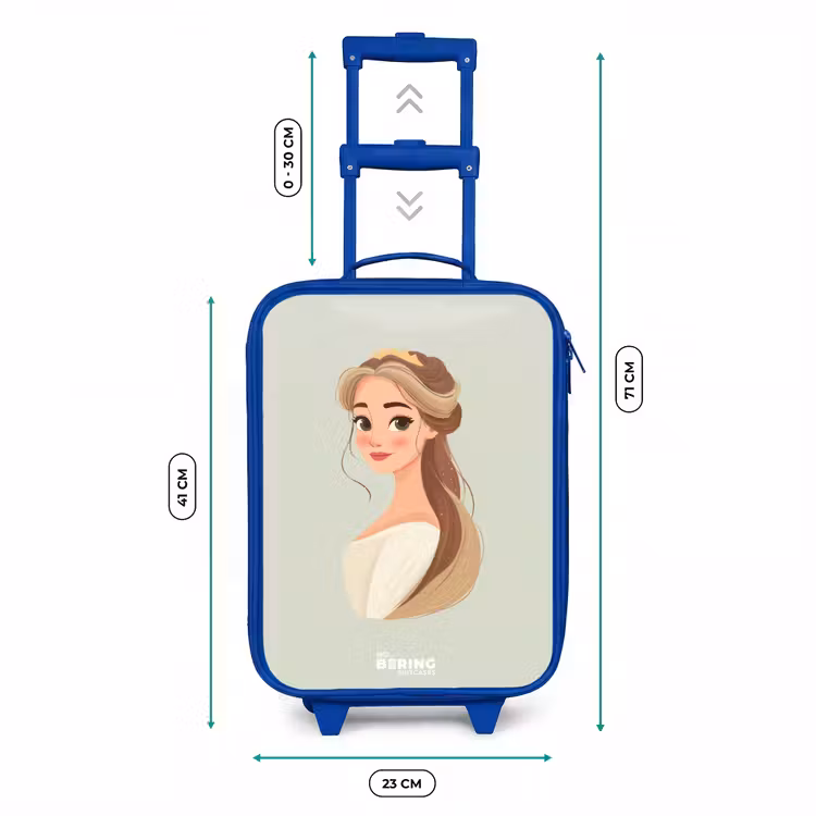 Kinderkoffer - Blauw - Prinses met een tiara - Groen — 6