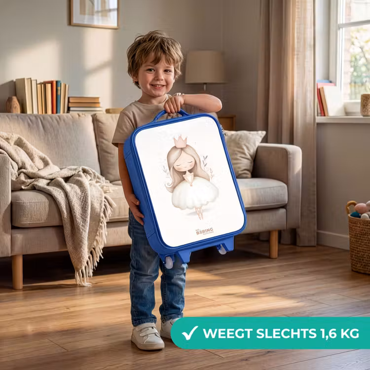 Kinderkoffer - Blauw - Sierlijke prinses in het wit — 2