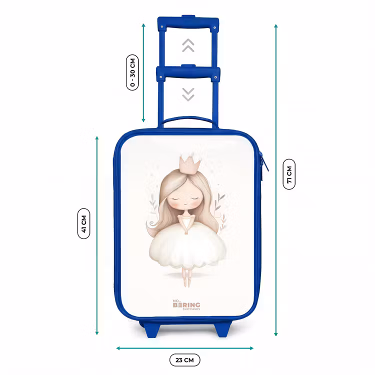 Kinderkoffer - Blauw - Sierlijke prinses in het wit — 6