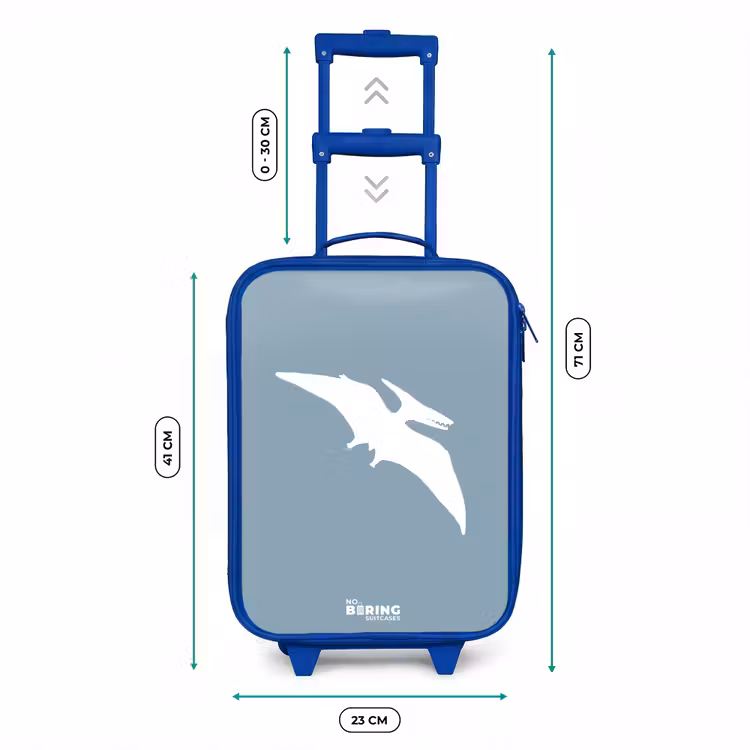 Kinderkoffer - Blauw - Blauw met Pteranodon dino — 6