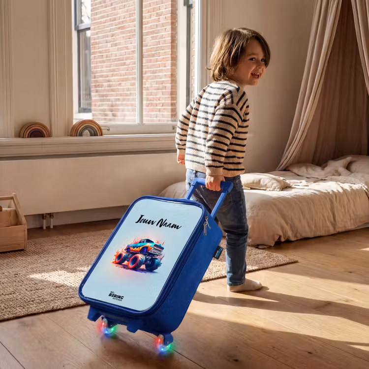 Kinderkoffer - Blauw - Fierce Wheels — 3