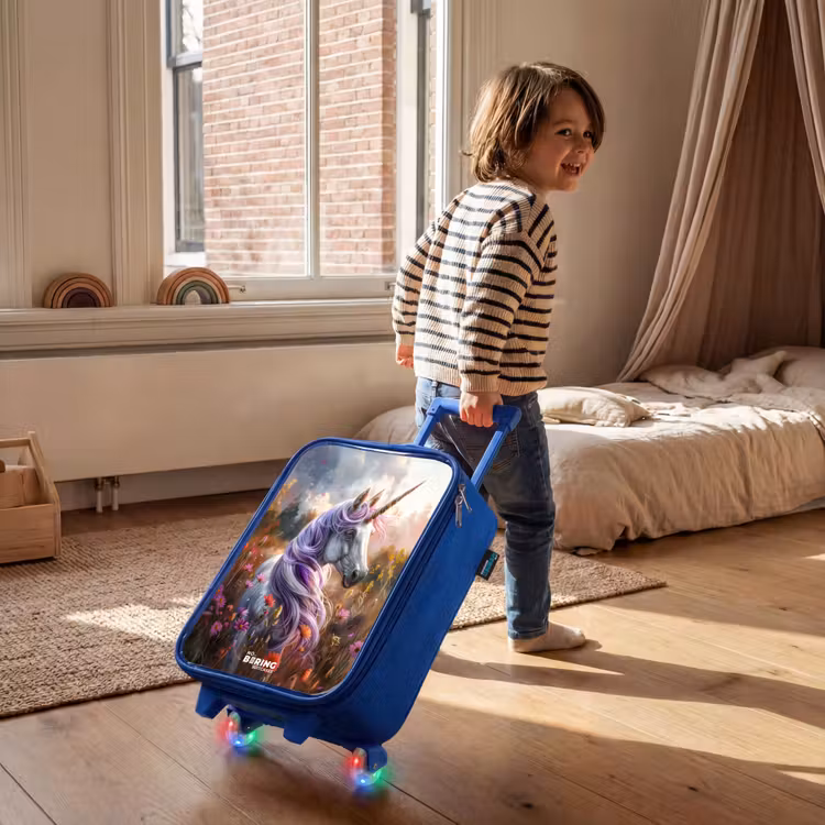 Kinderkoffer - Blauw - Lavendel lentehoorn — 3