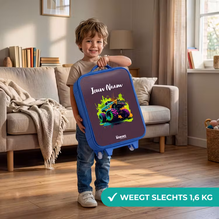 Kinderkoffer - Blauw - Neon Wheels — 2