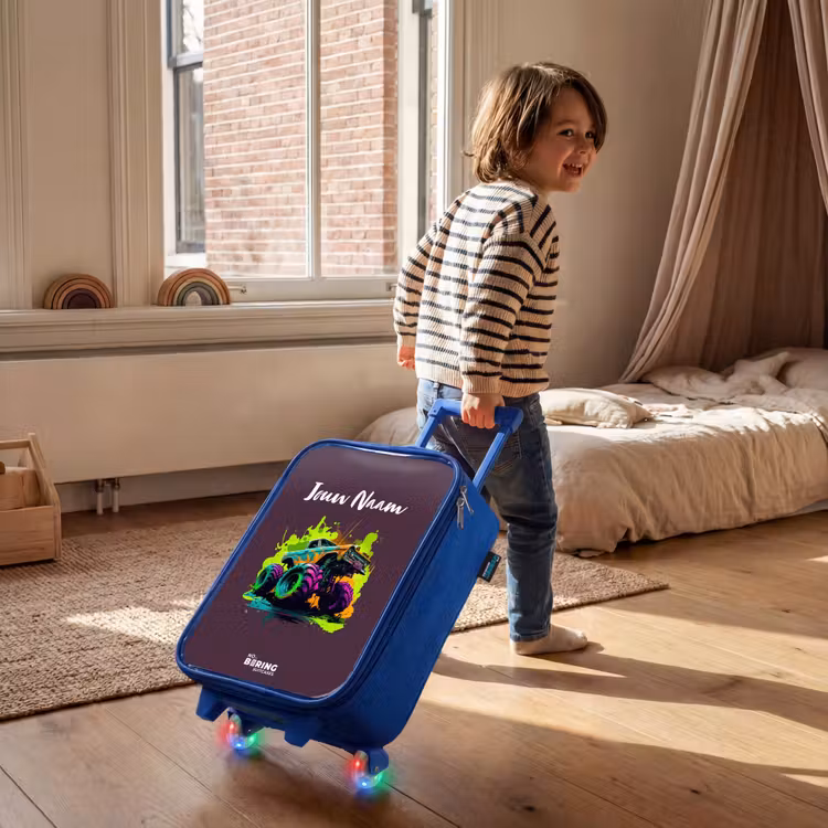 Kinderkoffer - Blauw - Neon Wheels — 3