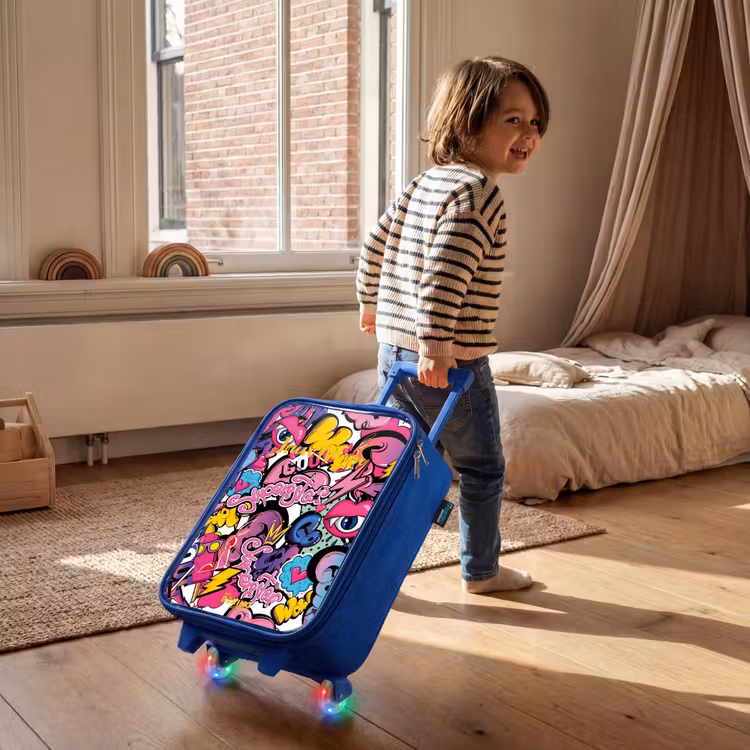 Kinderkoffer - Blauw - Girly graffiti — 3