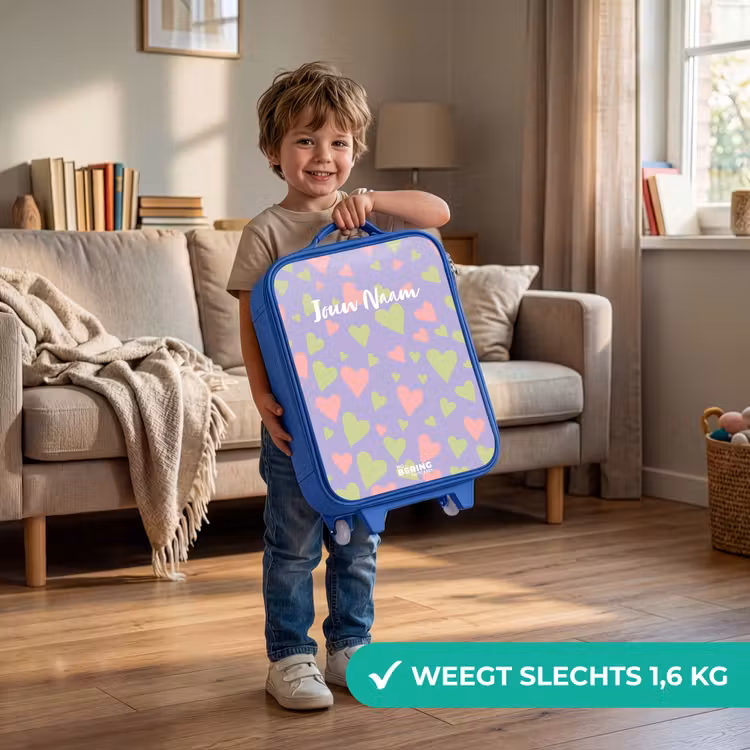Kinderkoffer - Blauw - Lovely lila — 2