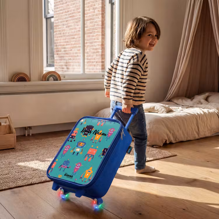 Kinderkoffer - Blauw - Robo rave — 3