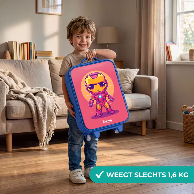 Kinderkoffer - Blauw - Roze ranger — 2