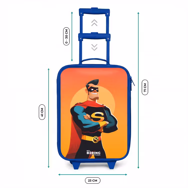 Kinderkoffer - Blauw - Sunny superhero — 6