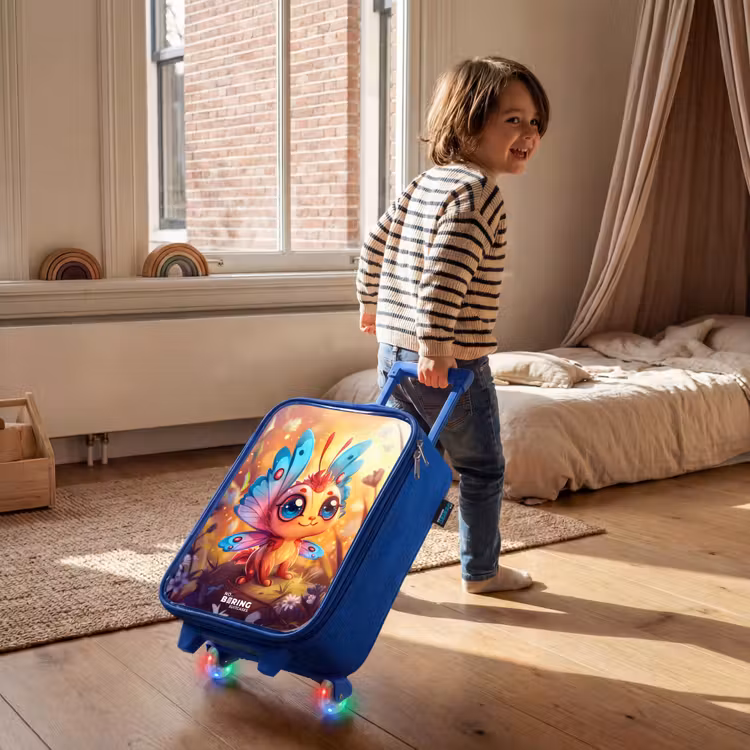 Kinderkoffer - Blauw - Valerio vlinderachtig — 3