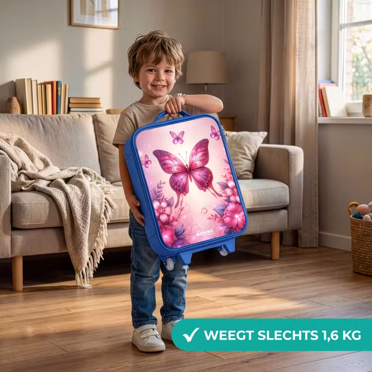 Kinderkoffer - Blauw - Vlindervallei — 2