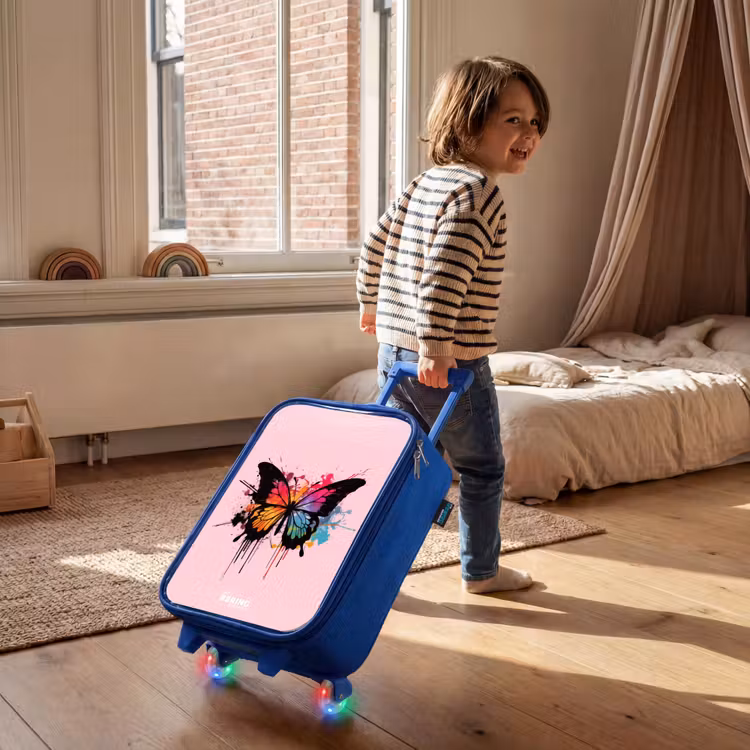 Kinderkoffer - Blauw - Vlinderverf — 3