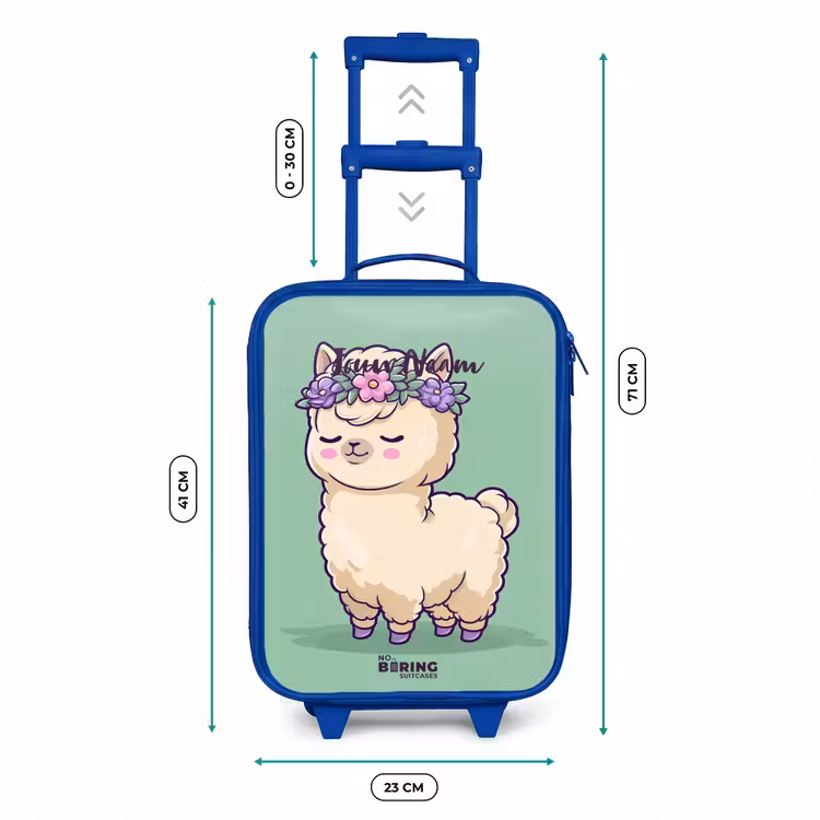 Kinderkoffer - Blauw - Kawai - Alpaca - Groen — 6