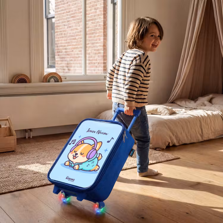 Kinderkoffer - Blauw - Kawai - Hond - Muziek — 3