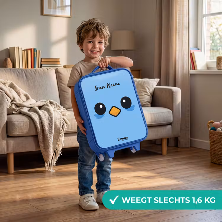 Kinderkoffer - Blauw - Kawai - Vogel - Blauw — 2
