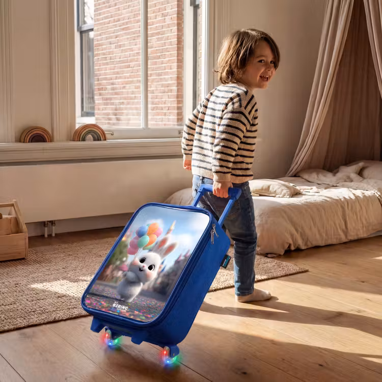 Kinderkoffer - Blauw - Konijn - Ballonnen — 3