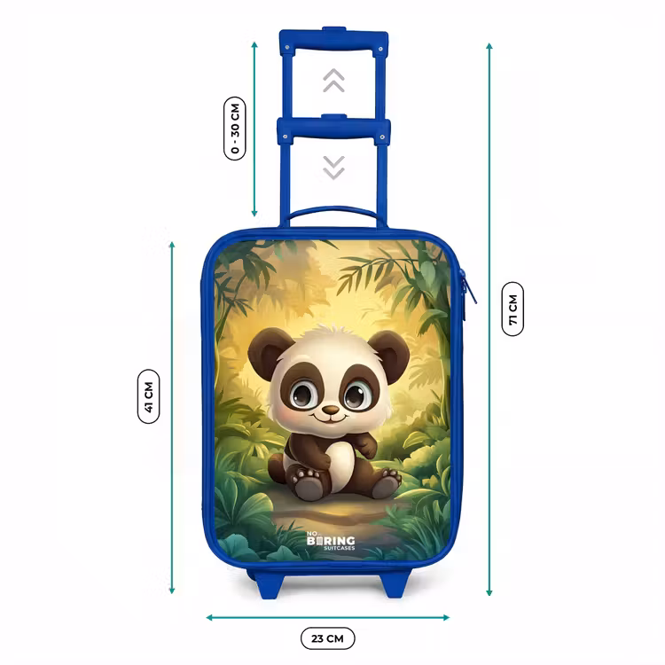 Kinderkoffer - Blauw - Panda - Bamboebos - Groen — 6
