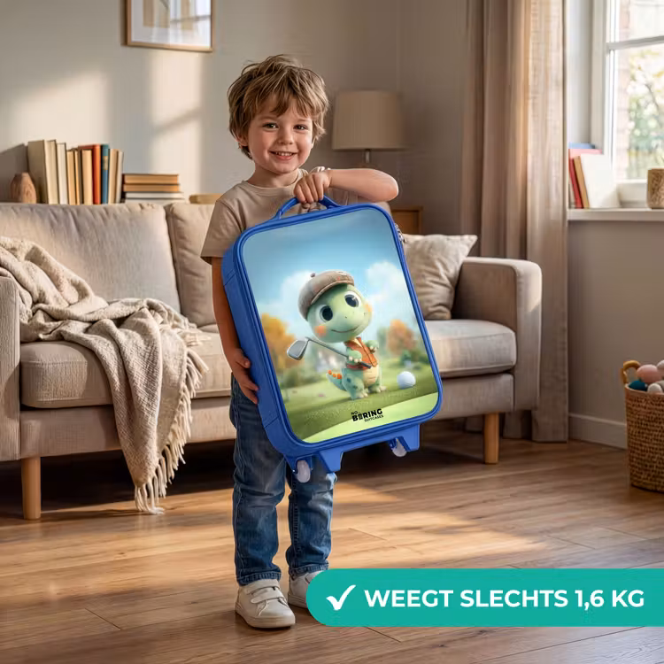 Kinderkoffer - Blauw - Golf - Dino - Groen — 2