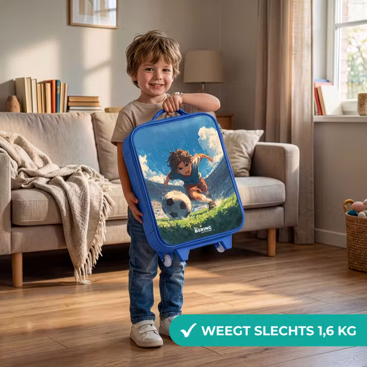 Kinderkoffer - Blauw - Stadion - Voetbal - Jongen — 2