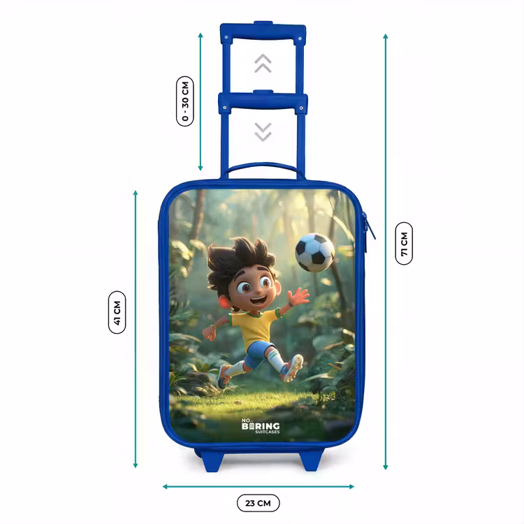 Kinderkoffer - Blauw - Voetbal - Jongen - Bos — 6