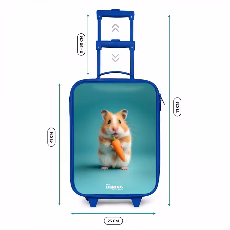 Kinderkoffer - Blauw - Hamster - Wortel - Dier — 6