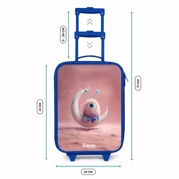 Kinderkoffer - Blauw - Maanwip met Pluizig Wezentje — 6