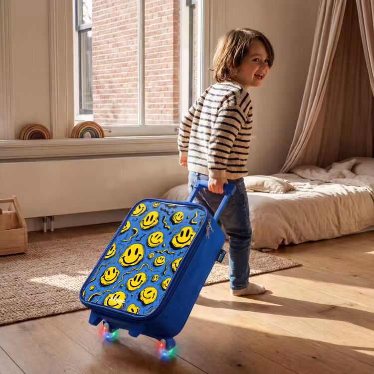 Kinderkoffer - Blauw - Smiley - Geel - Blauw — 3