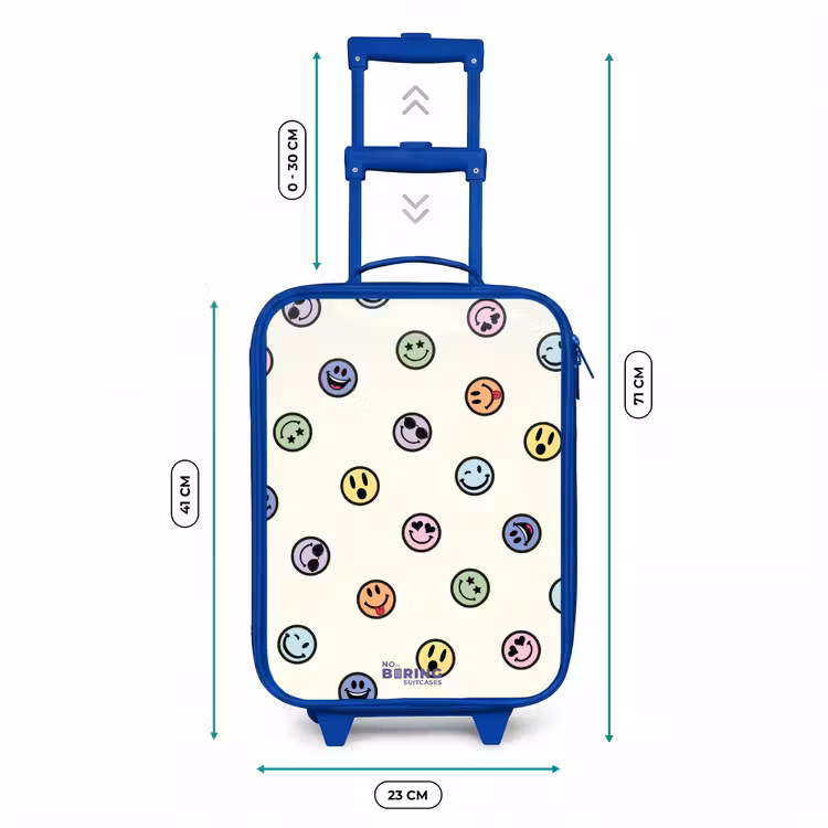 Kinderkoffer - Blauw - Speelse smiley-mix — 6