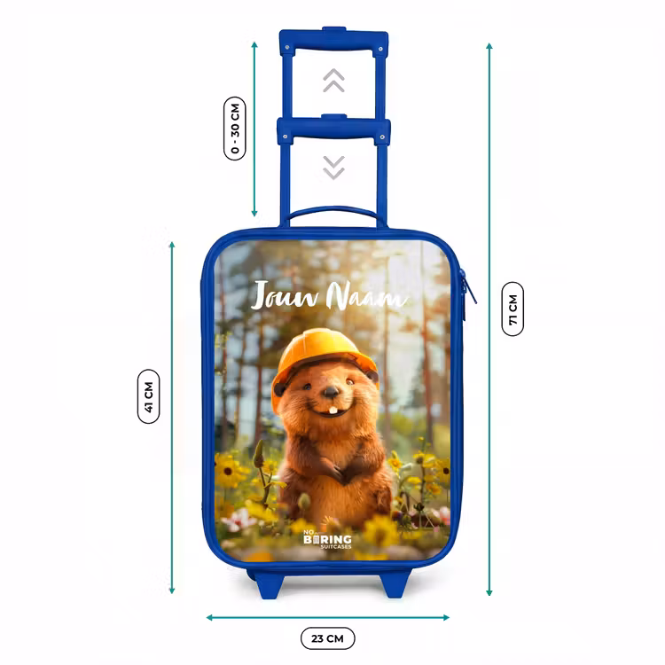 Kinderkoffer met naam - Blauw - Benno Bloembouwer — 6