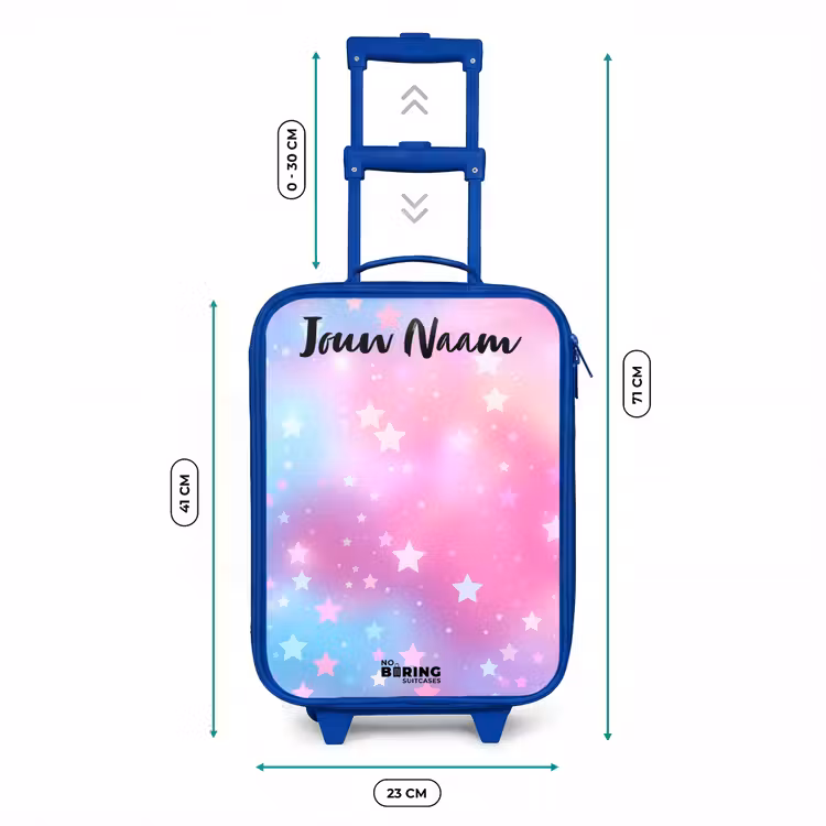 Kinderkoffer met naam - Blauw - Sterren - Roze - Blauw — 6