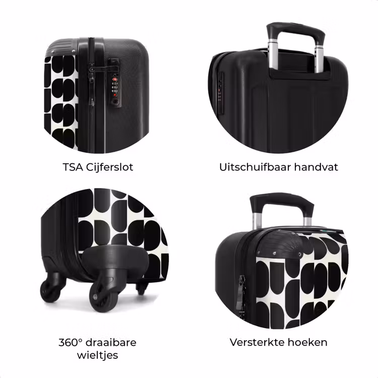 Koffer - Modern - Patroon - Zwart — 7