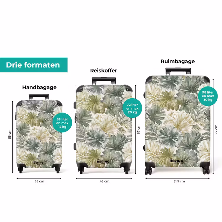 Koffer - Bladeren - Botanisch - Groen — 8