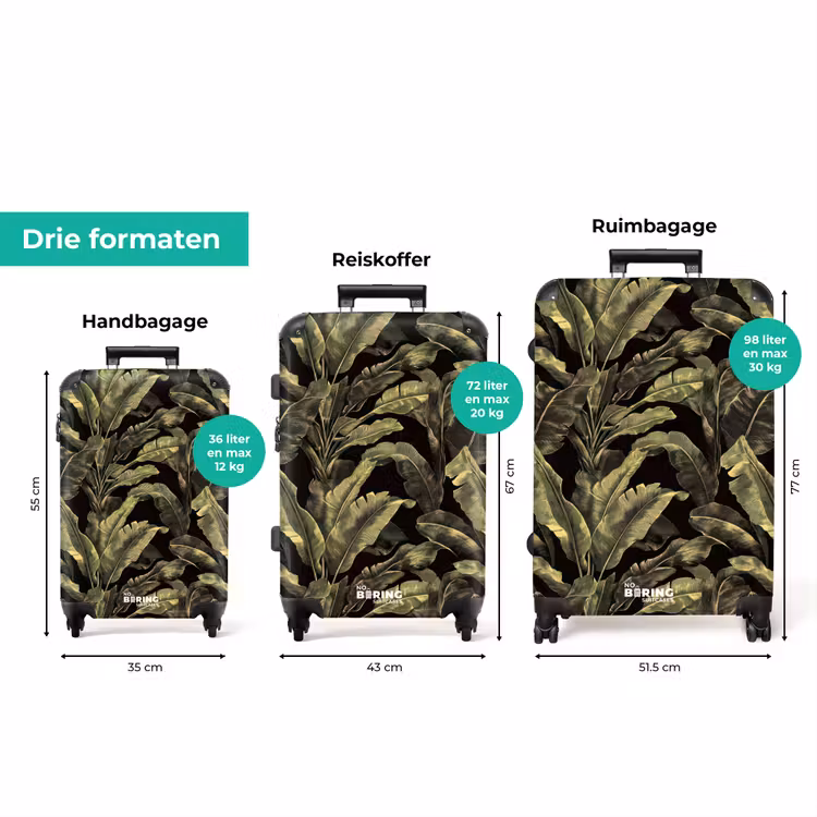 Koffer - Botanisch - Bladeren - Groen — 8