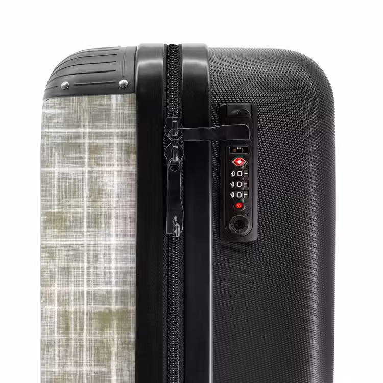 Koffer - Linnen - Patroon - Groen — 5