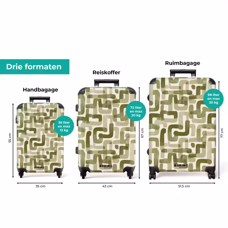 Koffer - Modern - Grafisch - Groen — 8
