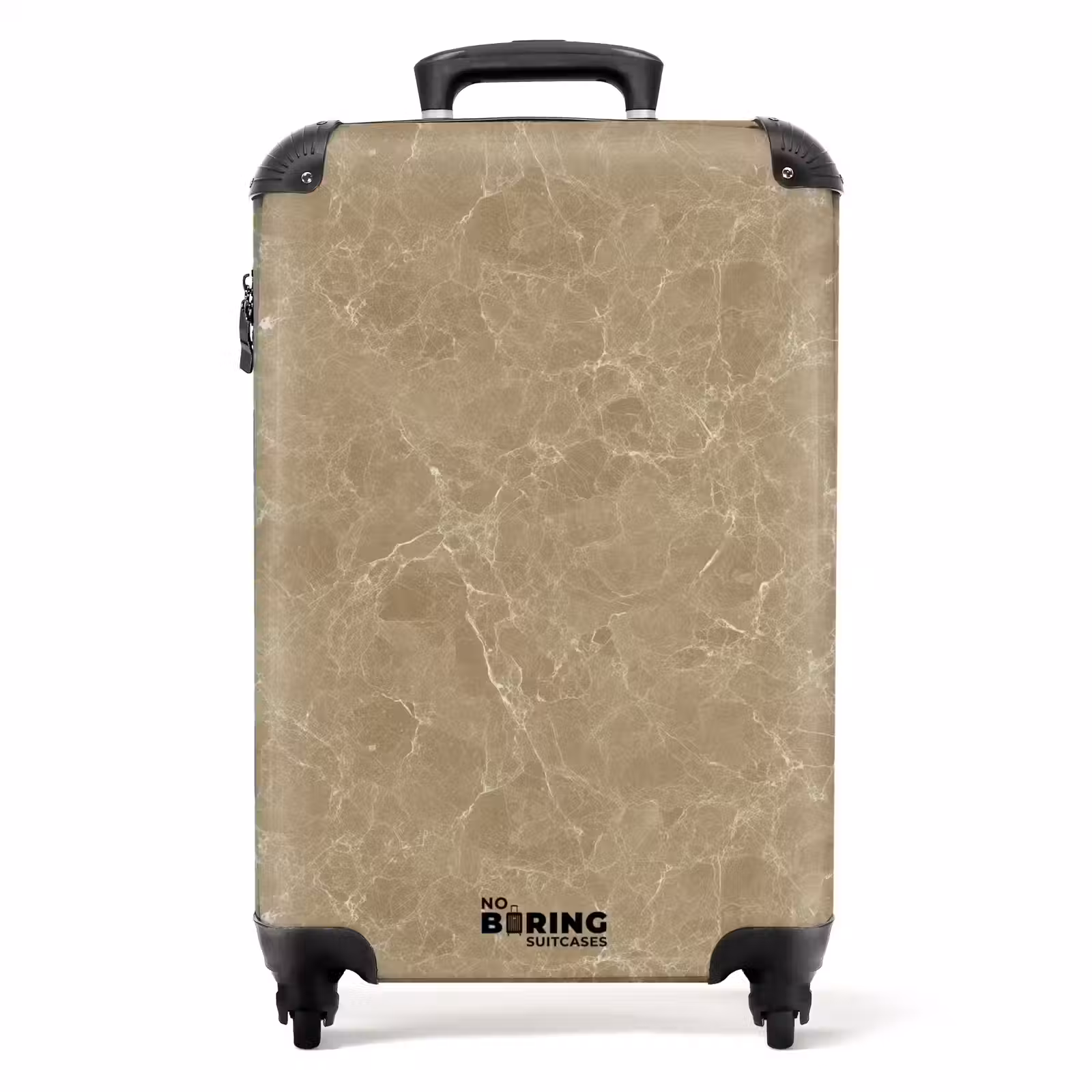 Koffer - Beige - Marmer - Witte aders — 1
