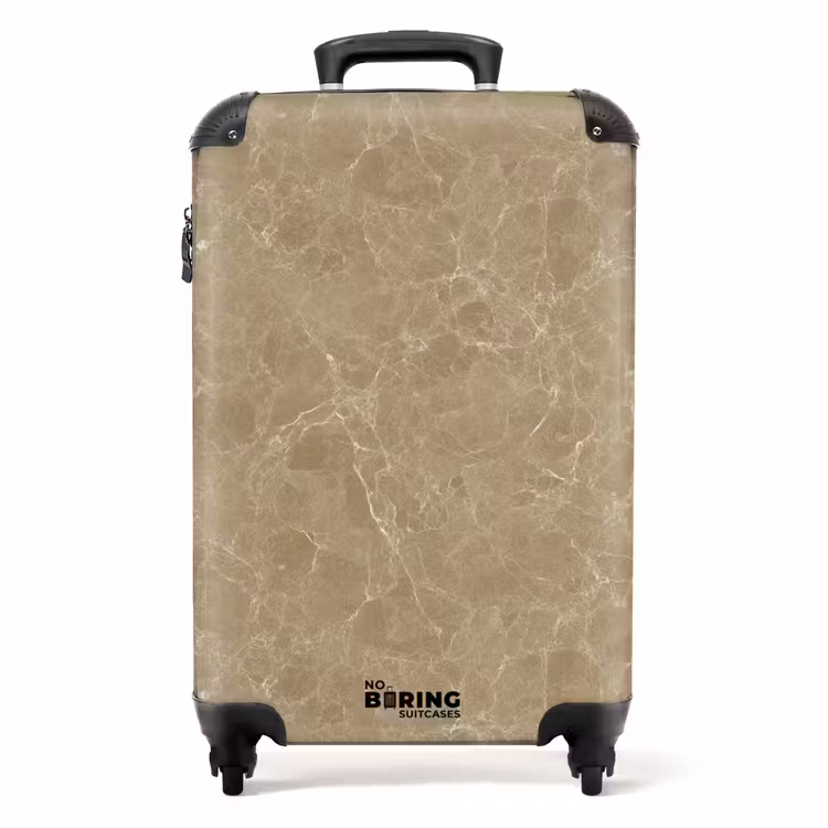 Koffer - Beige - Marmer - Witte aders — 1