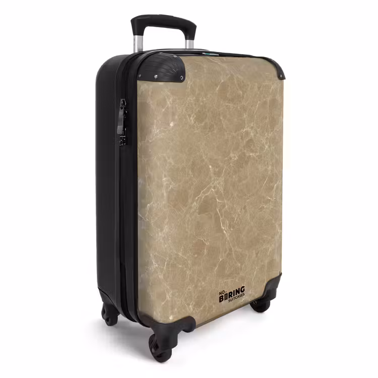 Koffer - Beige - Marmer - Witte aders — 2